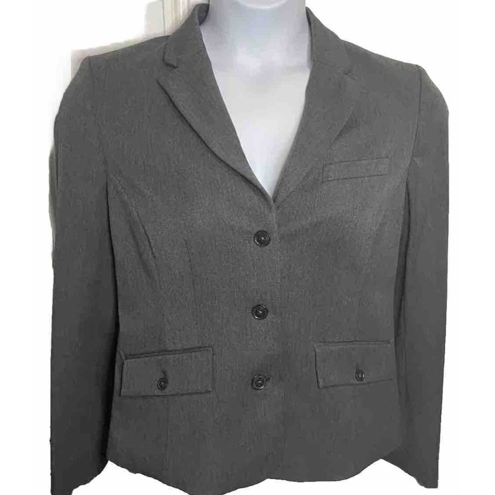 Eddie Bauer Gray Size 10 Travel Jacket NWT Lined Pockets Back Vent Long Sleeve